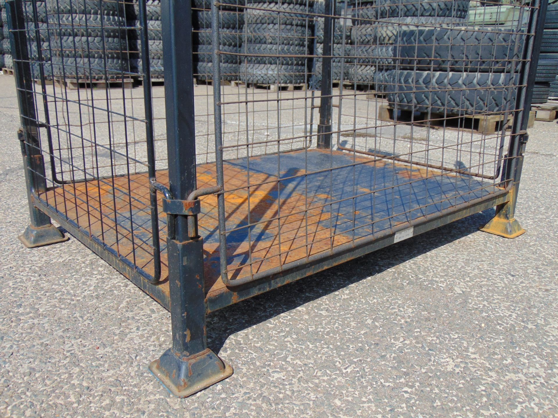 Steel Stacking Stillage with removeable sides and corner posts - Image 3 of 3