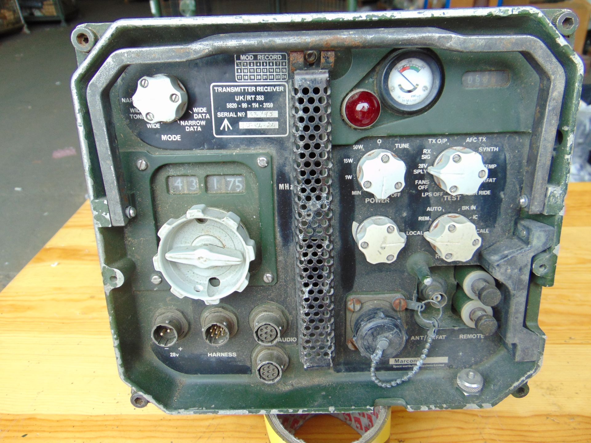 Clansman UK/RT 353 VHF Transmitter Receiver - Image 3 of 4