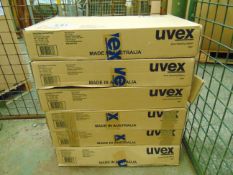6 x Unissued Uvex Lens Cleaning Stations Includes Fluid Spray + Lens Cleaning Wipes