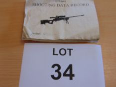 Very Unusual L115A3 Sniper Shooting Data Record Book
