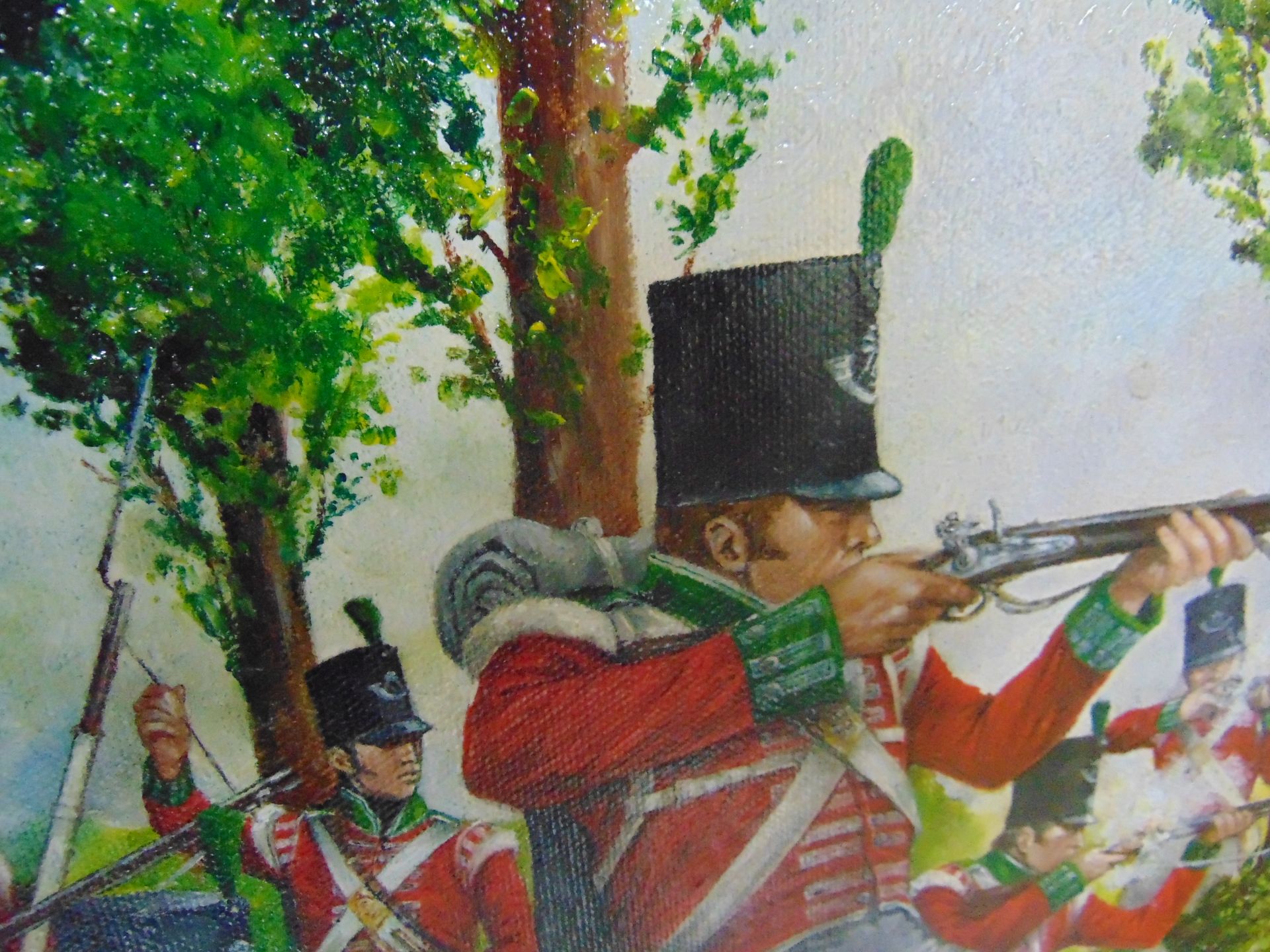 Original Oil Painting 51st (2nd Yorkshire, West Riding) Light Infantry Waterloo 1815 by Brian Palmer - Image 3 of 7