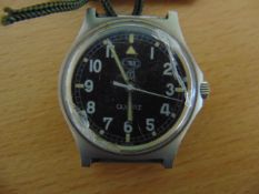RARE CWC FAT BOY W10 BRITISH ARMY SERVICE WATCH NATO NUMBERS DATE 1982 FALKLANDS WAR GLASS SCRATCHED