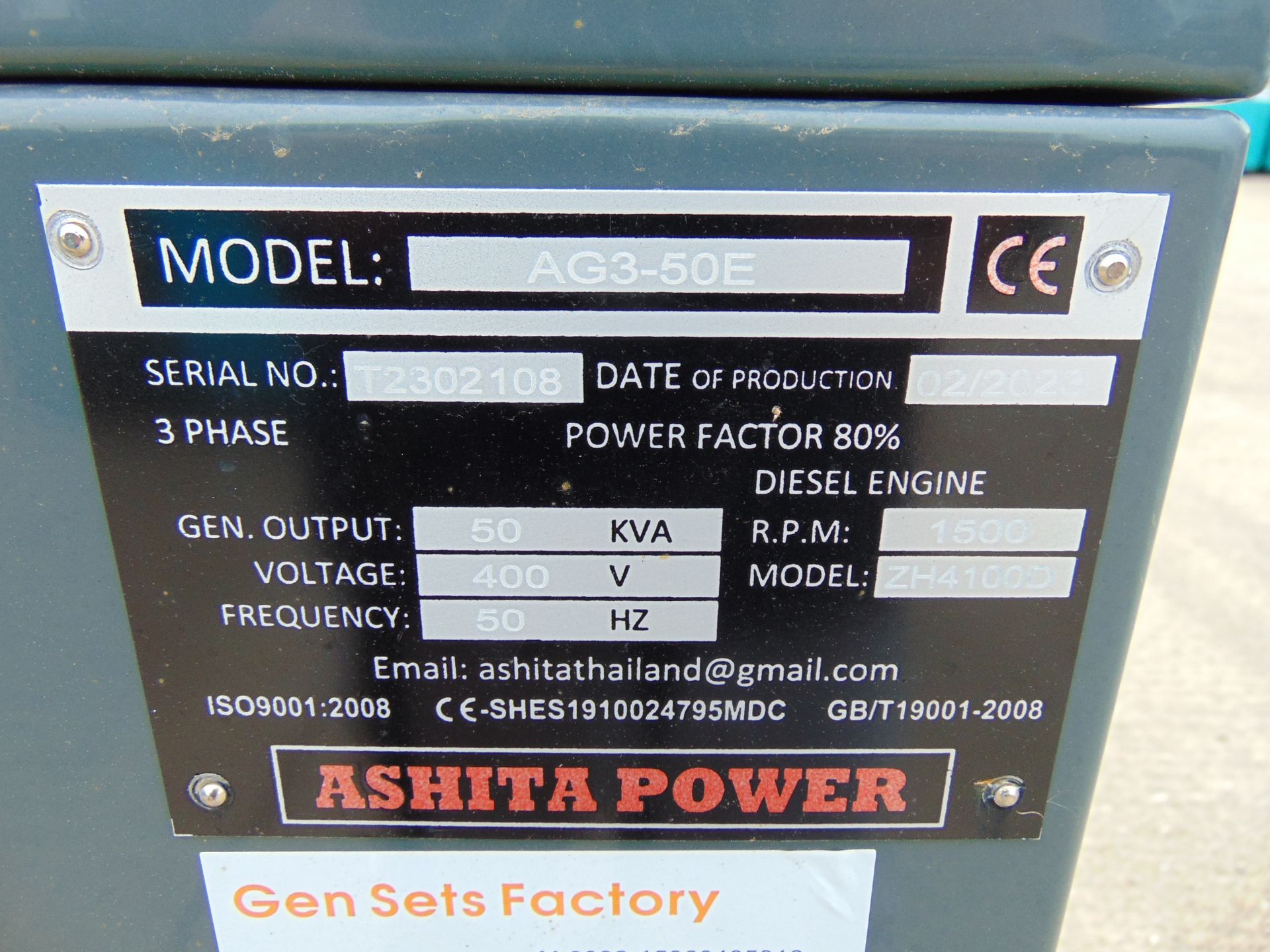 2023 UNISSUED 50 KVA 3 Phase Silent Diesel Generator Set - Image 17 of 17