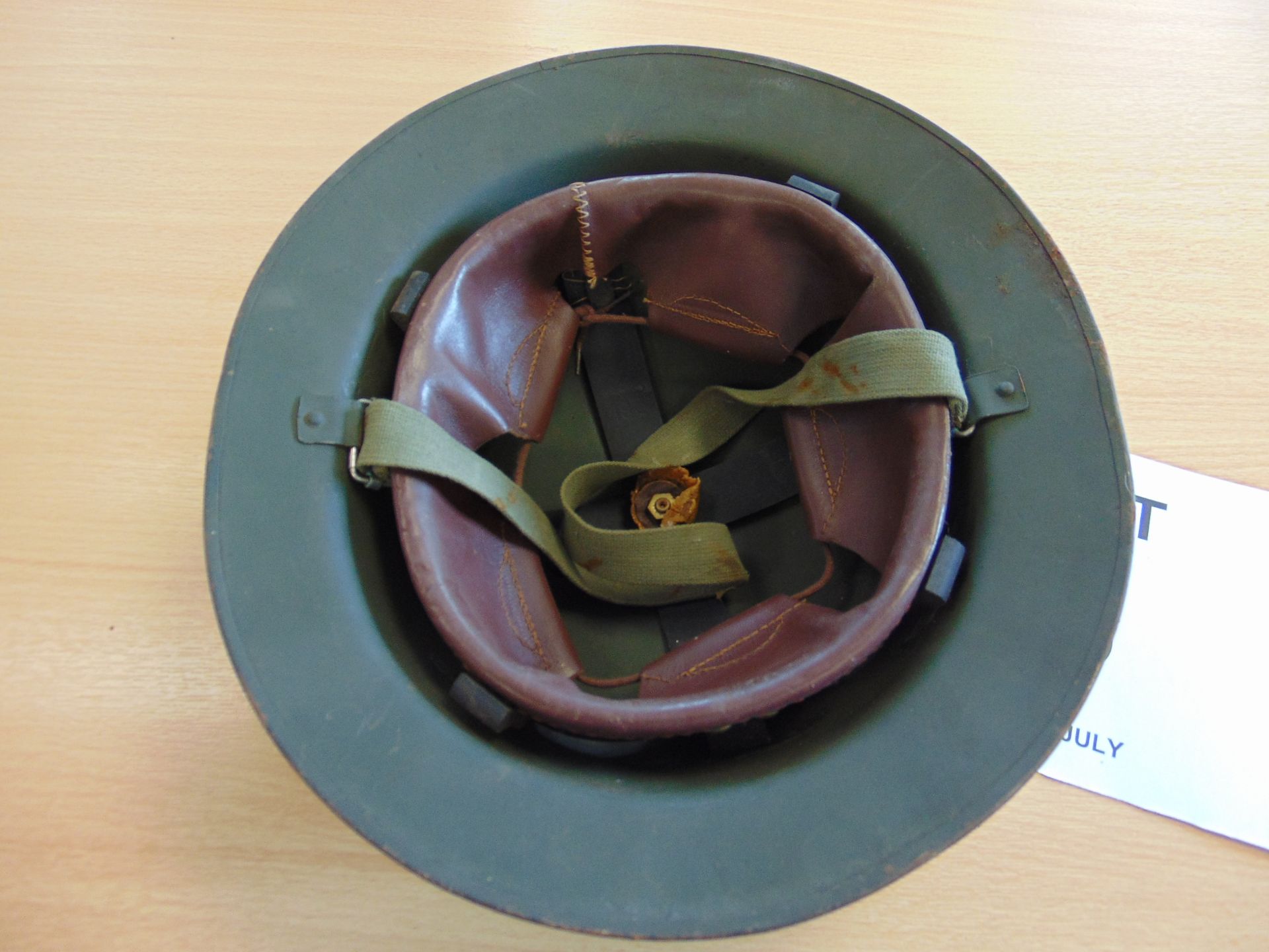 Very Nice Unissued Condition WW2 Belgium Army Steel Helmet c/w Liner - Image 4 of 4