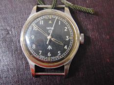 V.RARE SMITHS W10 BRITISH ARMY SERVICE WATCH MECHANICAL MOVEMENT DATE 1968 SERIAL NUMBER 1258