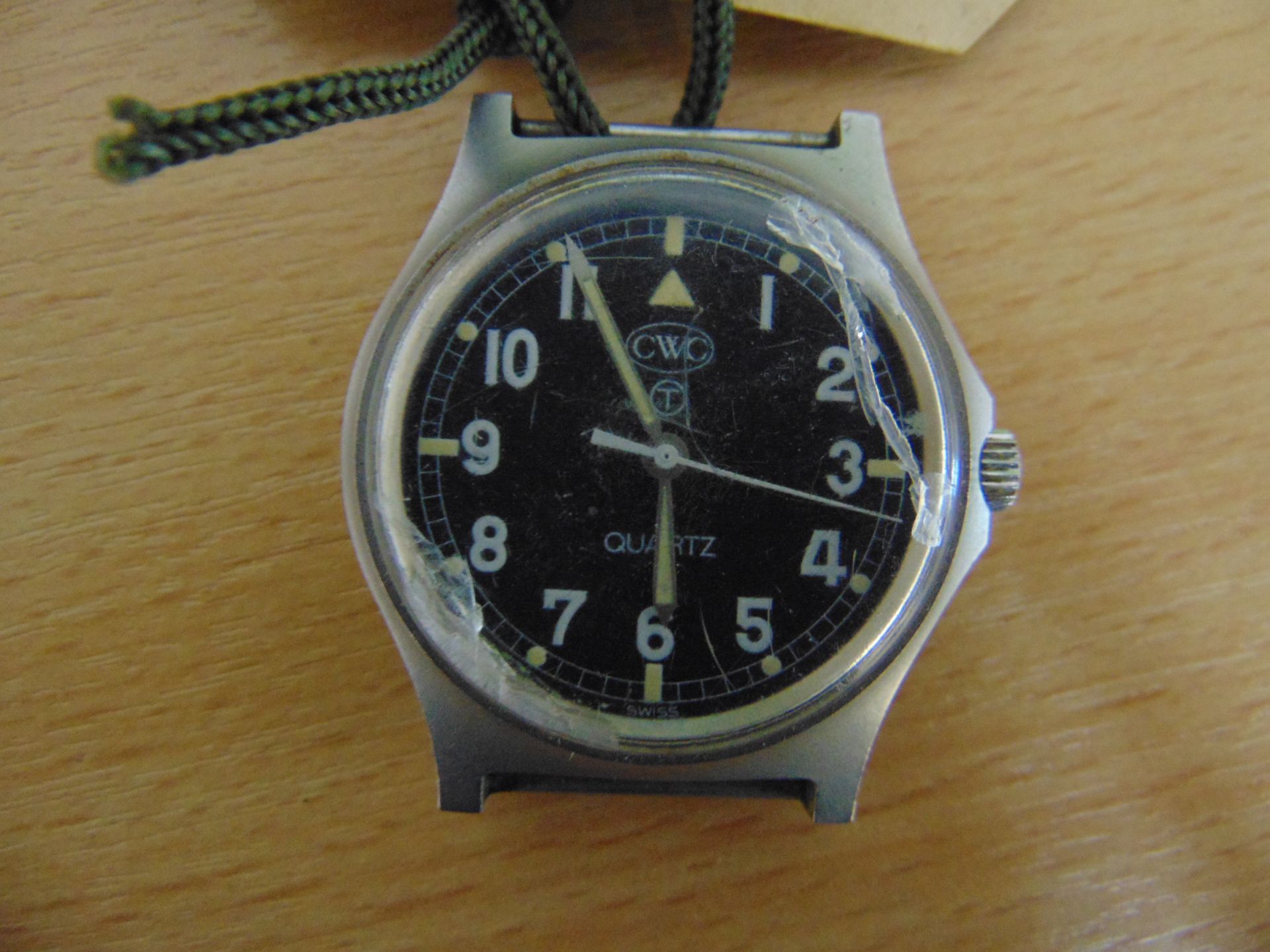 RARE CWC FAT BOY W10 BRITISH ARMY SERVICE WATCH NATO NUMBERS DATE 1982 FALKLANDS WAR GLASS SCRATCHED - Image 2 of 8