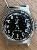 CWC W10 BRITISH ARMY SERVICE WATCH NATO NUMBERS DATE 2005 WATER RESISTANT TO 5 ATM