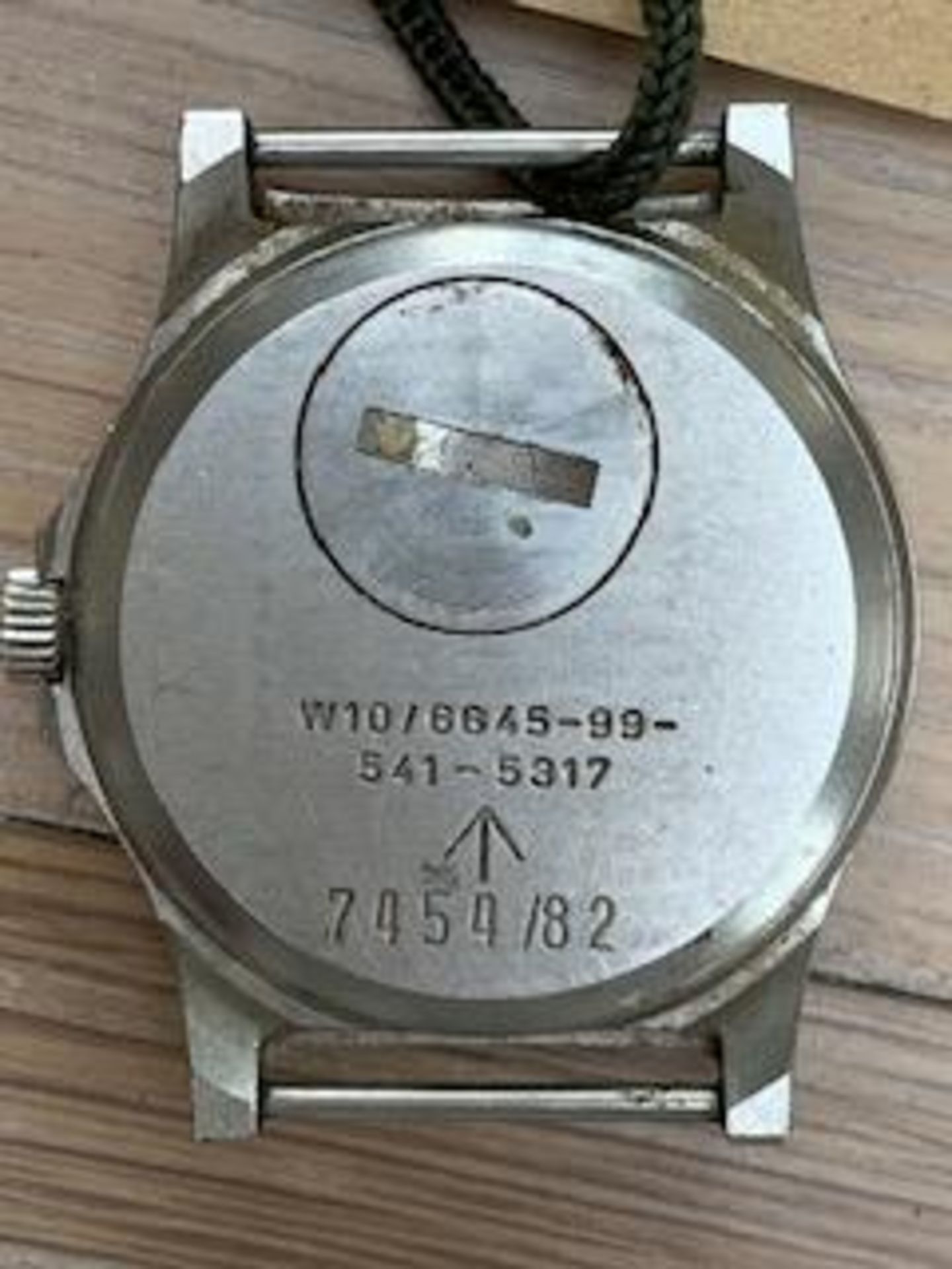 RARE CWC FAT BOY W10 BRITISH ARMY SERVICE WATCH NATO NUMBERS DATE 1982 FALKLANDS WAR GLASS SCRATCHED - Image 4 of 8