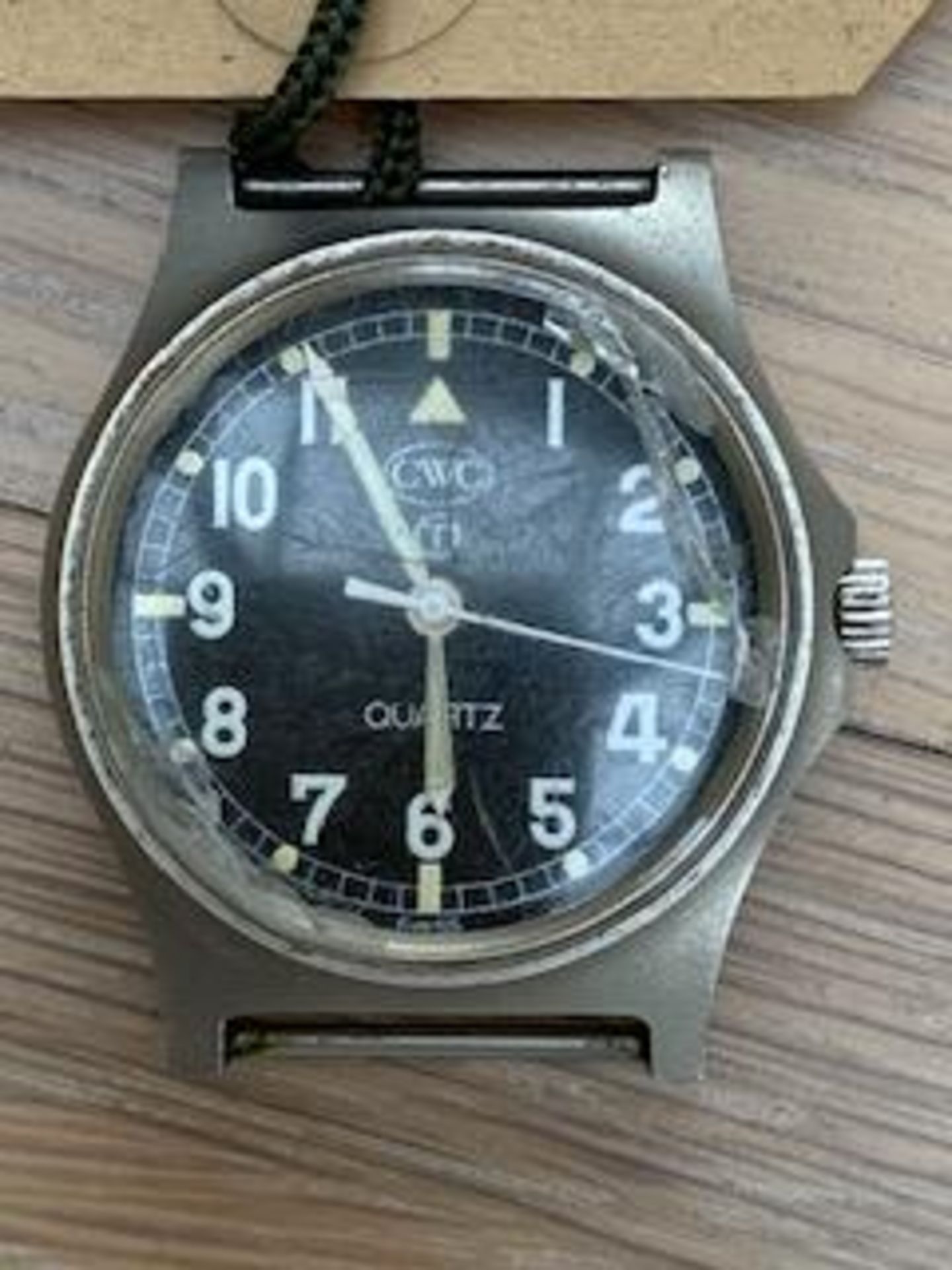 RARE CWC FAT BOY W10 BRITISH ARMY SERVICE WATCH NATO NUMBERS DATE 1982 FALKLANDS WAR GLASS SCRATCHED - Image 7 of 8