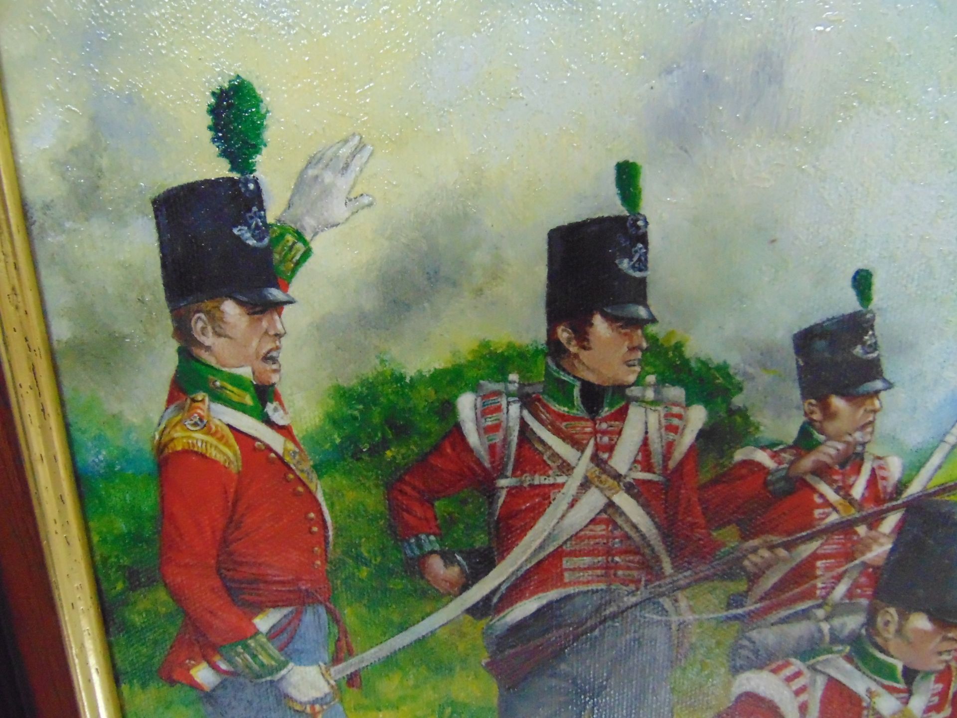 Original Oil Painting 51st (2nd Yorkshire, West Riding) Light Infantry Waterloo 1815 by Brian Palmer - Image 5 of 7