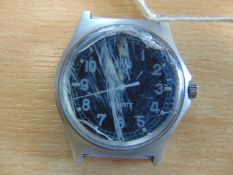 Rare CWC 0552 Royal Marines issue service Watch Nato Marks, Date 1990, * Gulf War 1 * Glass Scratted