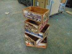 5 x Wooden Stacking Boxes Unused Condition