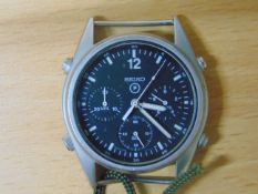 SEIKO GENERATION I PILOTS CHRONO RAF HARRIER FORCE ISSUE NATO MARKS DATE 1986 SERIAL N. 3673
