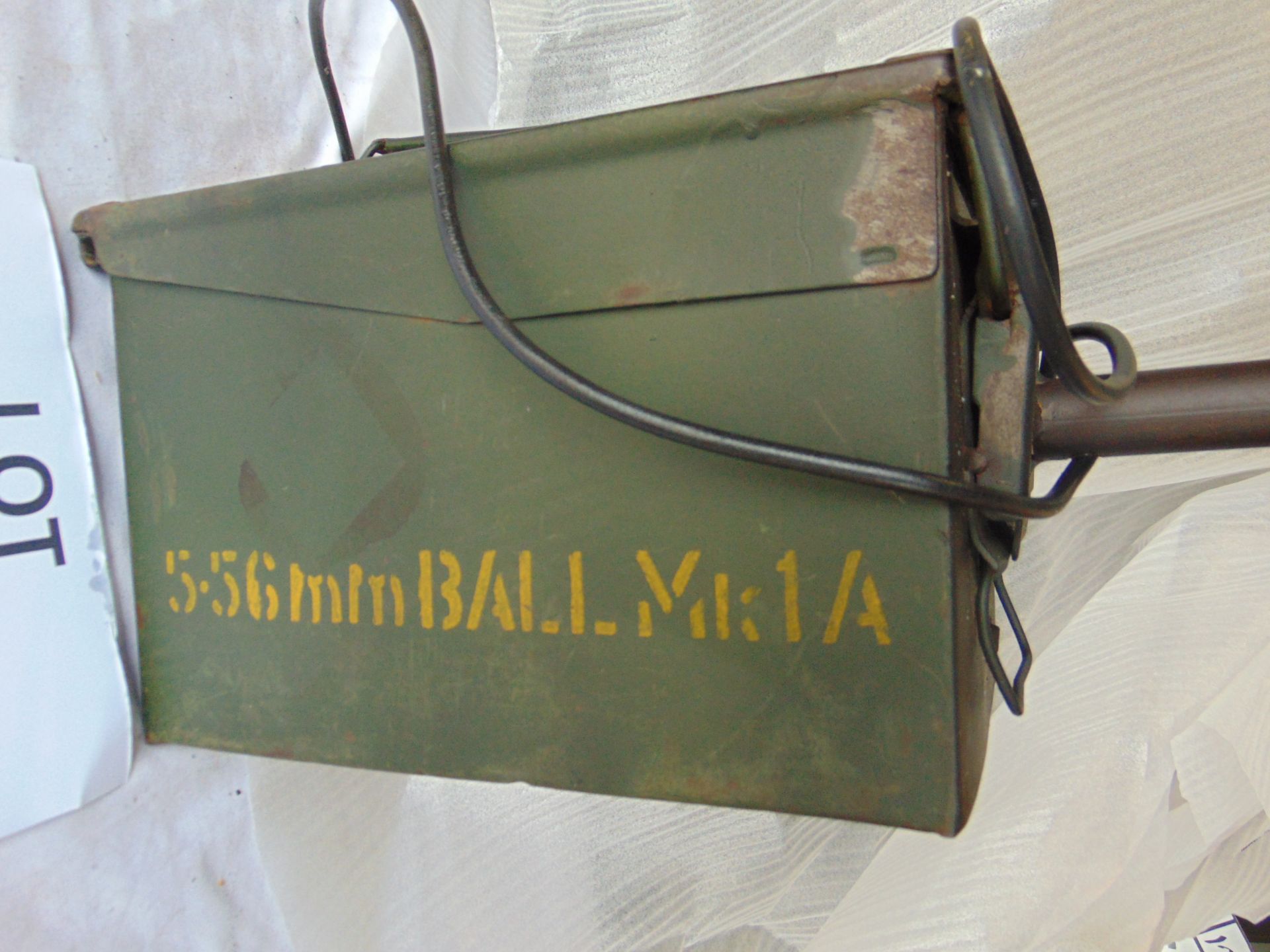 Very Unusual Unique Table Lamp made from 50cal Ammo box, Helmet etc - Image 5 of 5