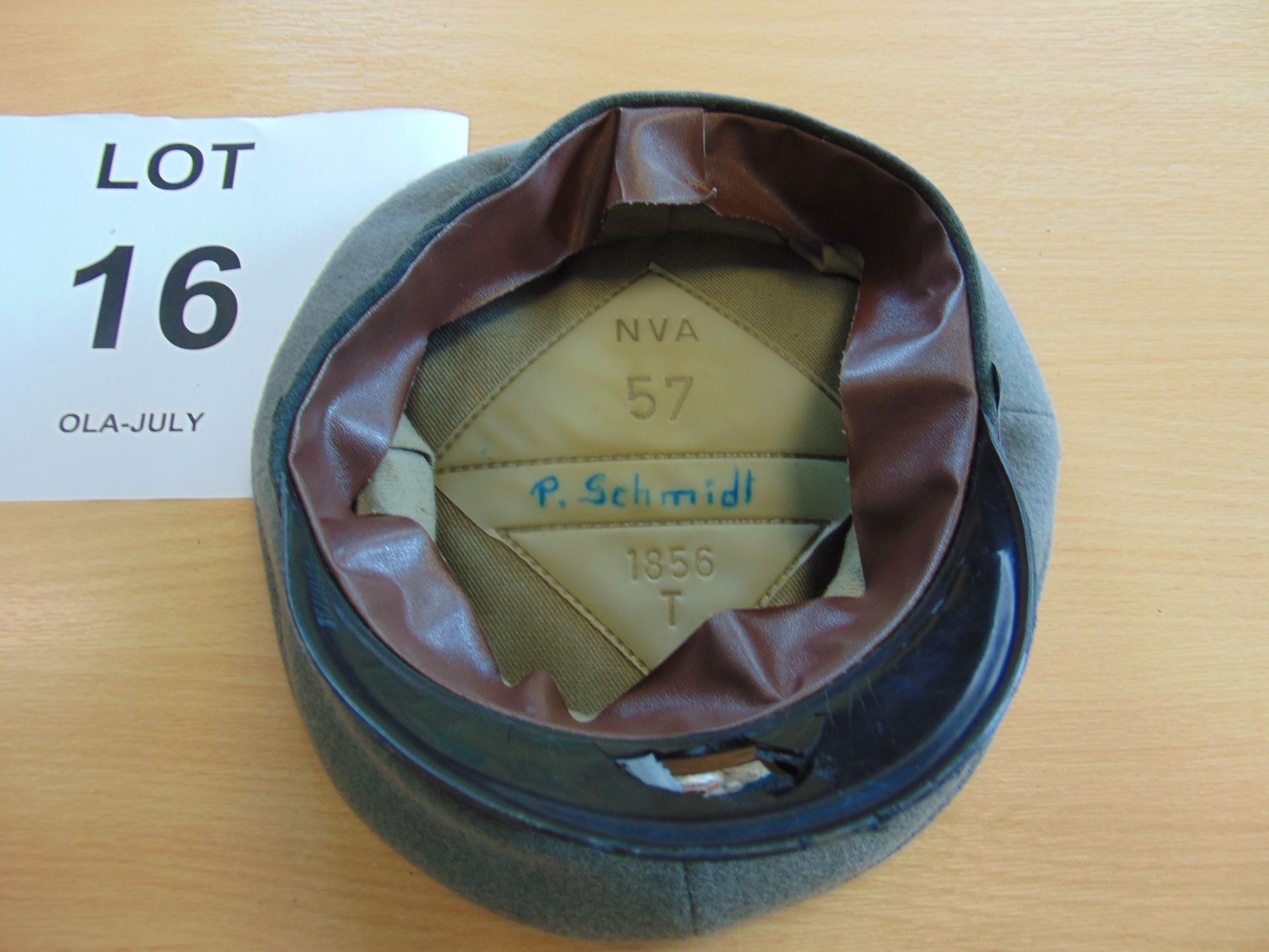 Original East German NVA Cap c/w badge with Name - Image 4 of 5
