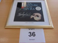 Superb Phantom of the Opera signed by Andrew Lloyd Webber Staring Michael Crawford & Sarah Brightman