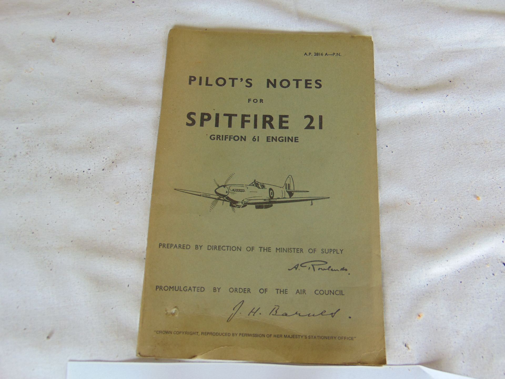 Set of Pilots Notes for Spitfire - Image 3 of 5
