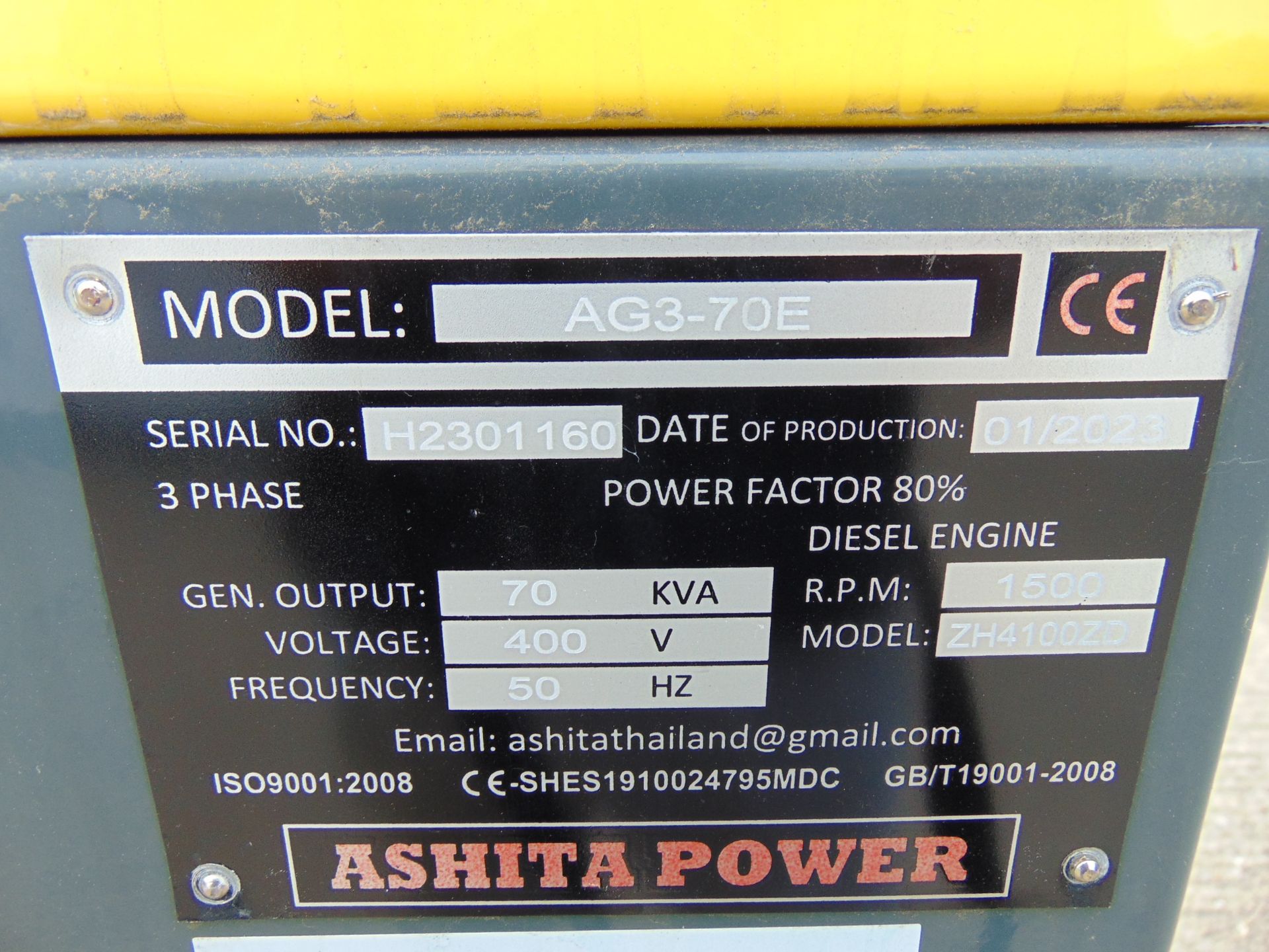 2023 UNISSUED 70 KVA 3 Phase Silent Diesel Generator Set - Image 15 of 15