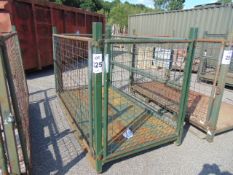 Large MoD Cage Side Steel Stacking Post Stillage as Shown, Size : L 2.12m W 1.10m H 1.40m