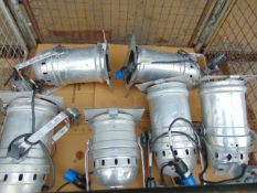 6 x 240 Volt Theatre Spot Lamps c/w Fittings