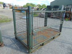 Large MoD Cage Side Steel Stacking Post Stillage as Shown, Size : L 2.12m W 1.10m H 1.40m
