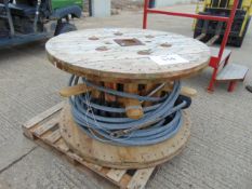 Heavy Duty Steel Recovery Cable on Wooden Druni