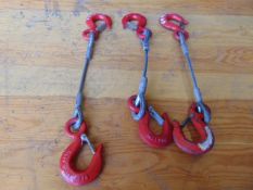 3 x Double Ended Engine Lifting Hooks