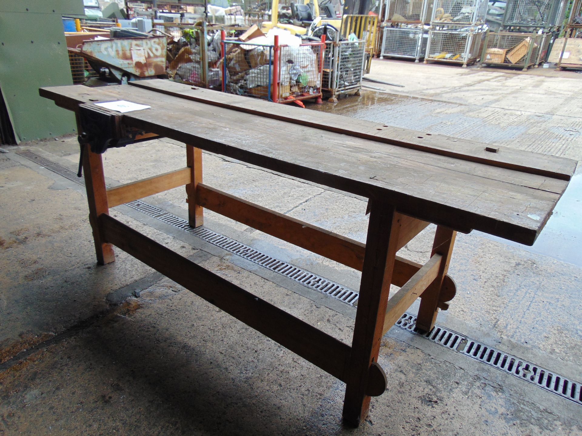 8 ft Workshop Bench c/w Vice - Image 3 of 7