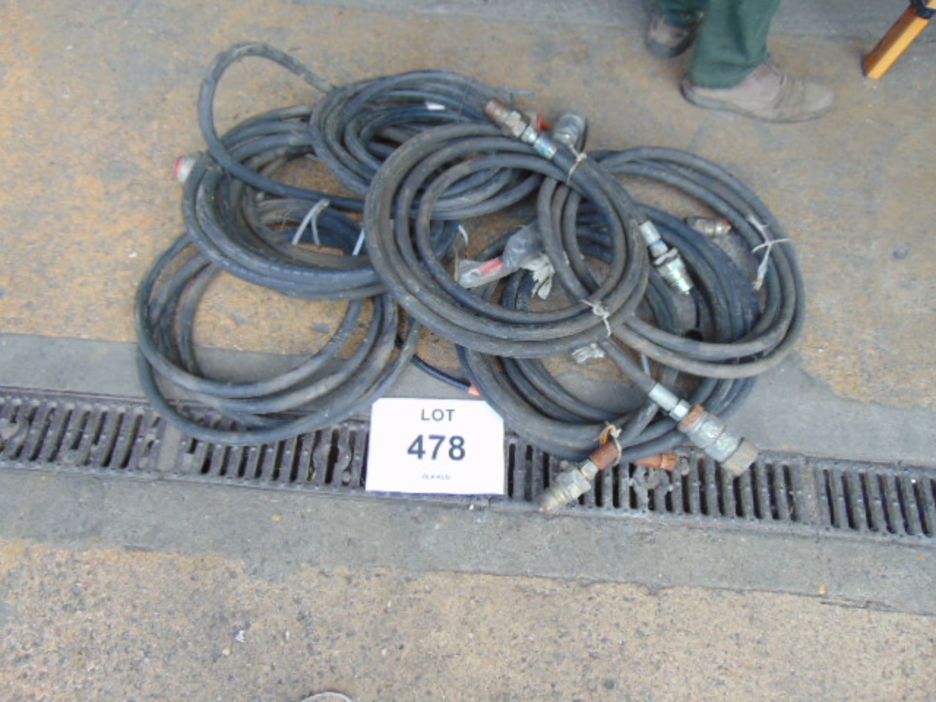 8 x Hydraulic Equipment Connection Hoses with Quick Fit Couplings