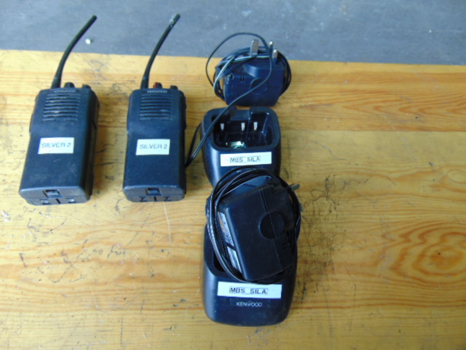 2 x Kenwood Walkie Talkies c/w Chargers and Main Adapters - Image 2 of 6