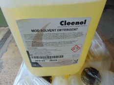 Unissued 25 x 10 Litre Drums of Cleenol MoD Solvent Detergents High Specification