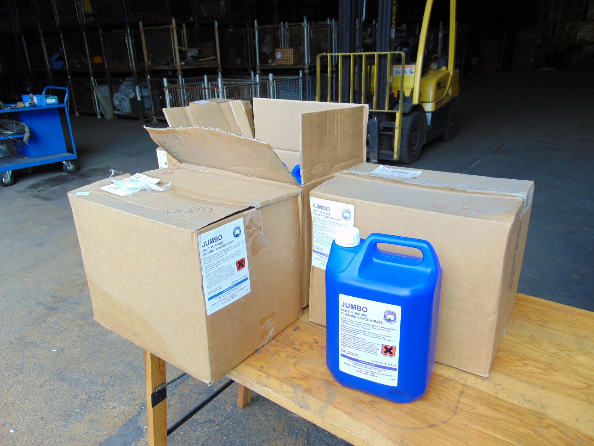 12 x 5 litres ( in boxes of 4 ) Unissued Jumbo Multi purpose Cleaner Concentrate, MoD Reserve Stock - Image 2 of 4