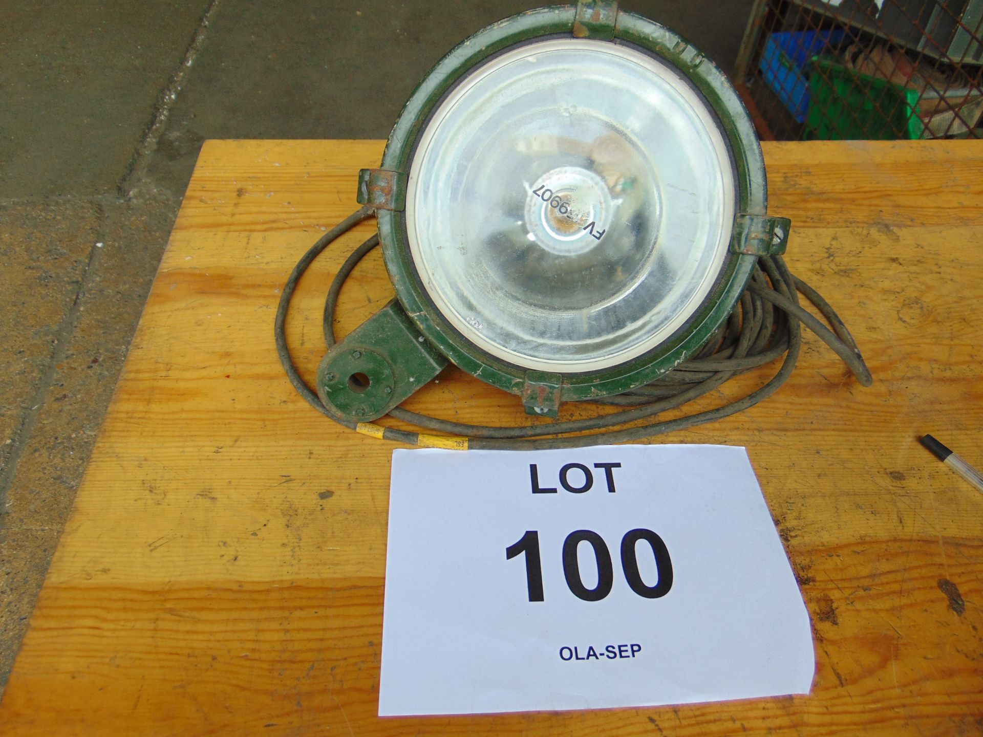 British Amy Vehicle Search Lamp c/w Bulb, Bracket, Lead plug - Image 7 of 7