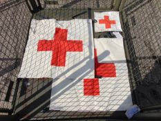 3 x Red Cross Canvas Marker Panels