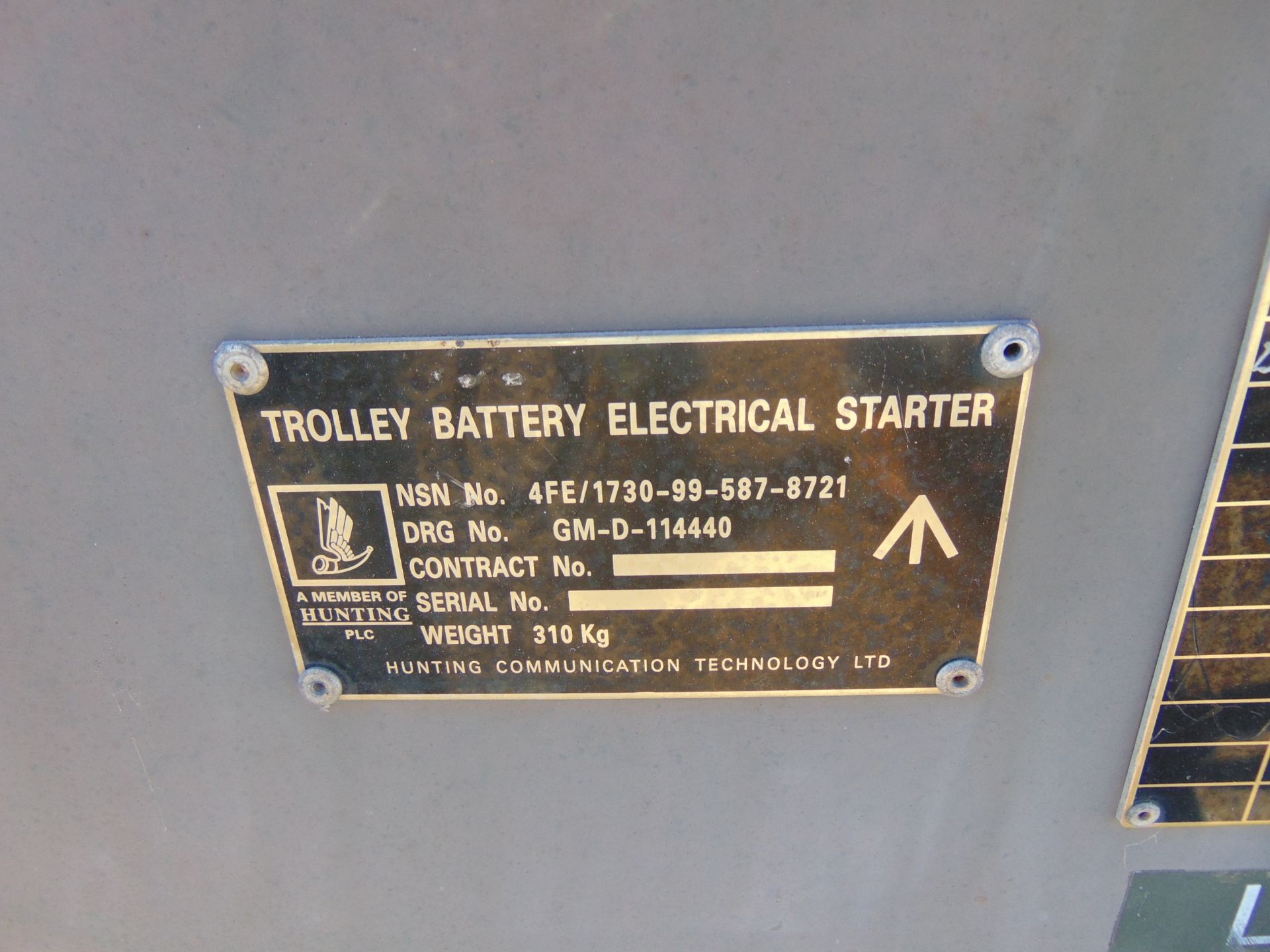 Aircraft Battery Electrical Starter Trolley c/w Batteries and Cables, From RAF - Image 7 of 7