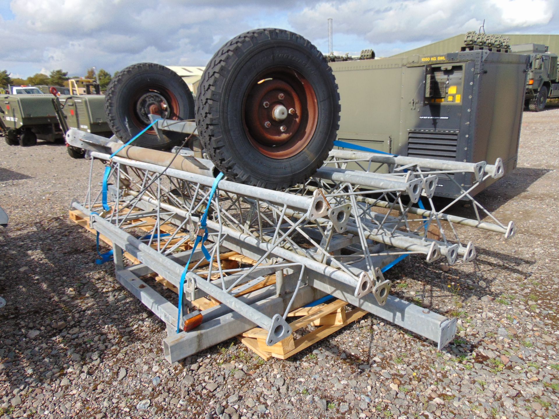 50ft Single Axle Aerial/Communciation Lattice Mast Trailer - Image 3 of 9