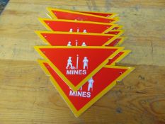 Pack of 10 British Army Mine Signs