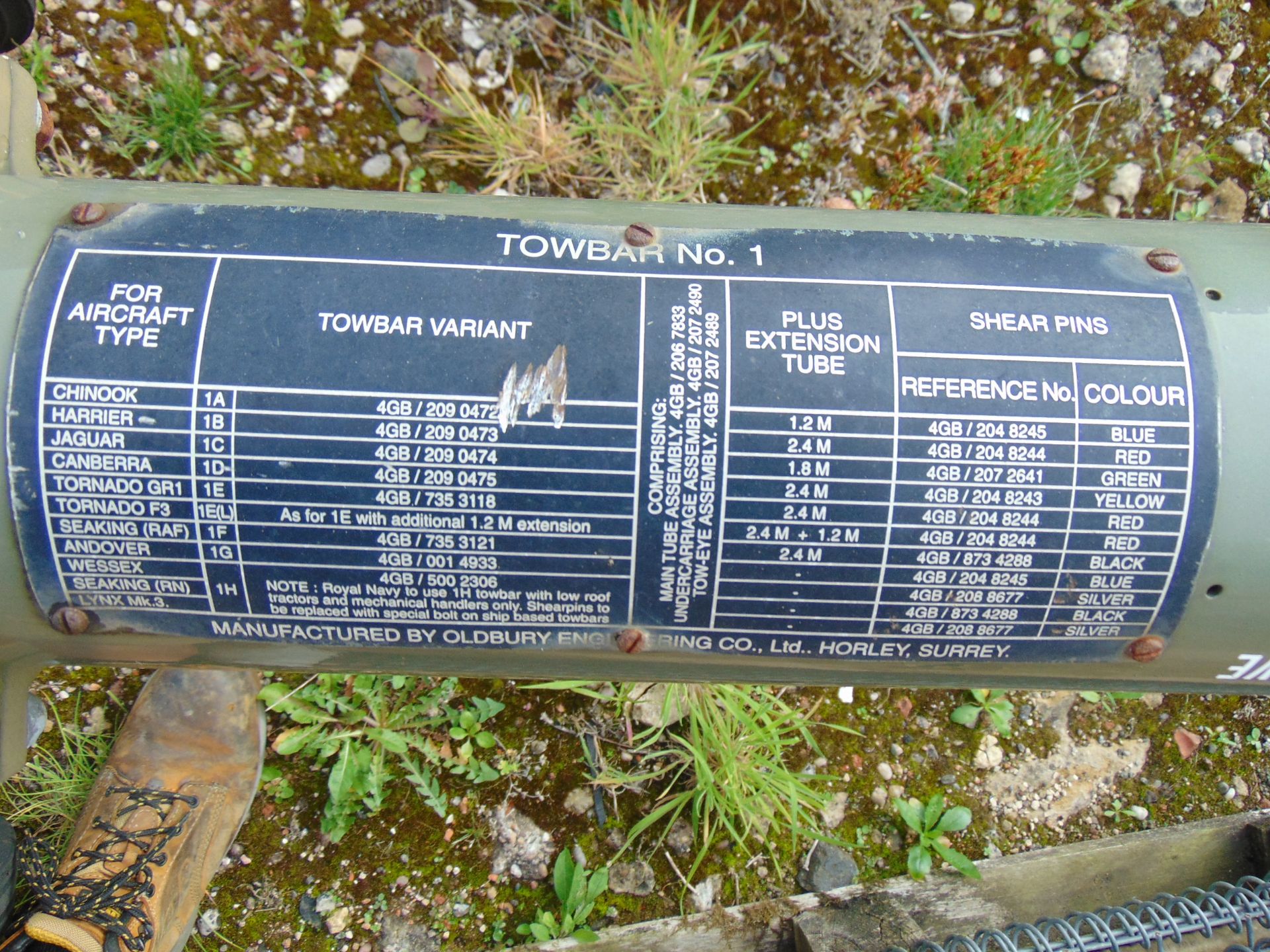 Oldbury Engineering No1 Aircraft Tow Bar - Image 7 of 7