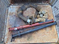 2 x Unissued Acrow Props & Unissued Steel Tow Rope & D Shackles