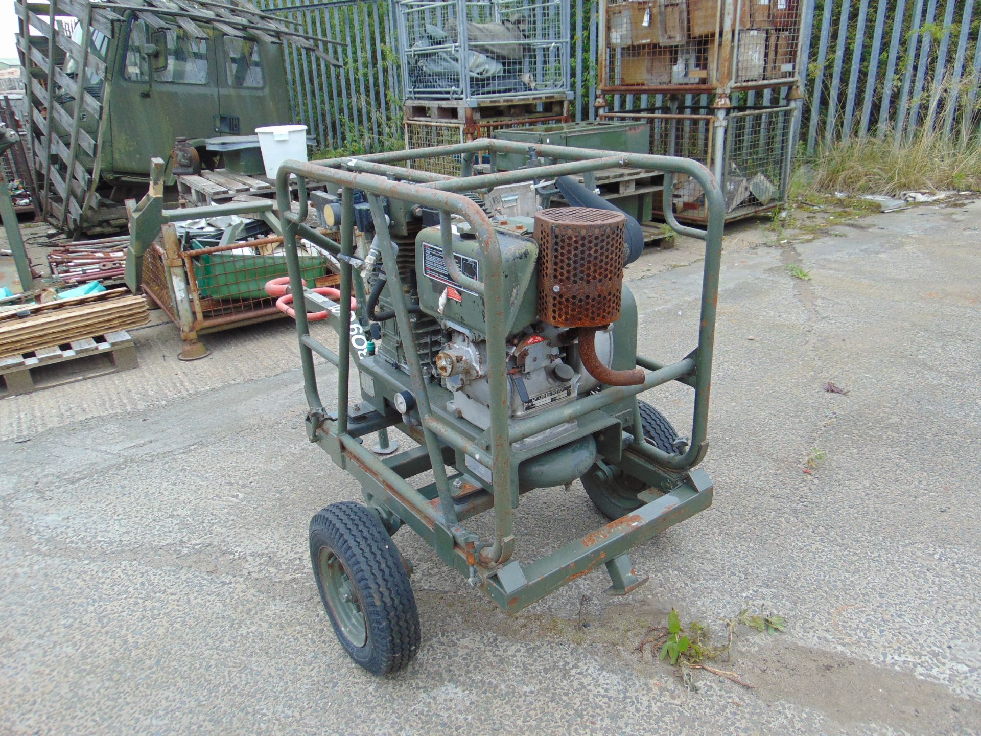 Trailer Mounted Lister Diesel Compressor from UK MoD - Image 4 of 8