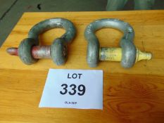 2 x 25 ton D Shackles from MoD
