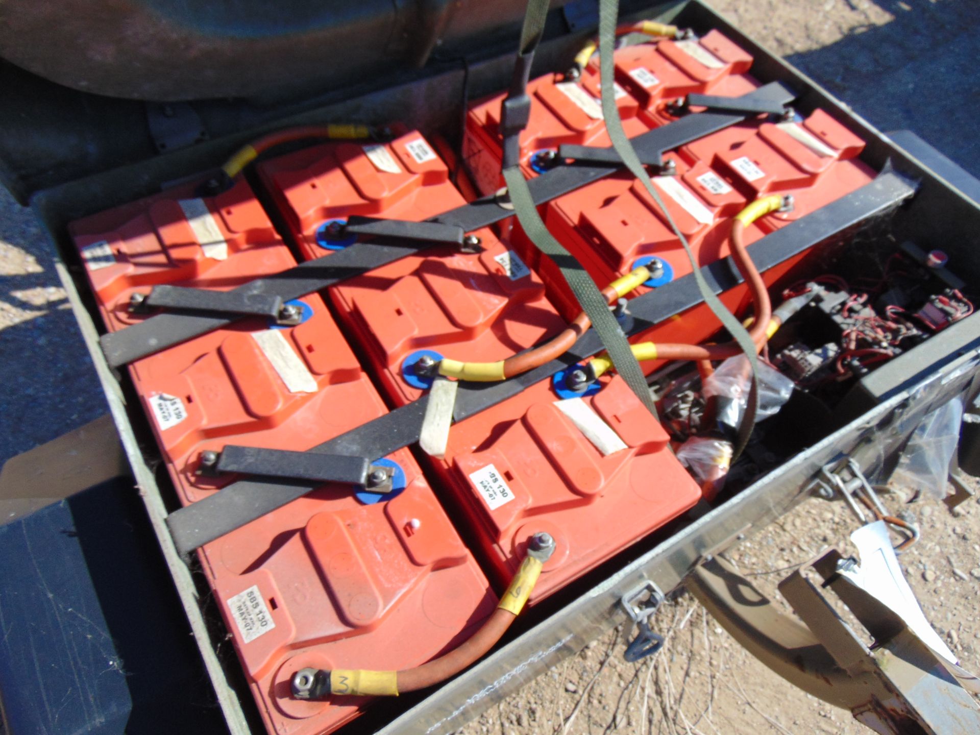 Aircraft Battery Electrical Starter Trolley c/w Batteries and Cables, From RAF - Image 6 of 7