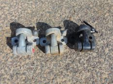 3 x Bradley Auto Jaw Grizzly Quad Bike Ring Hitches