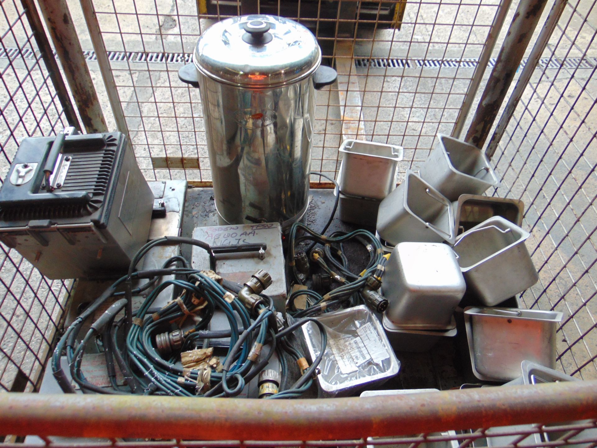 1 x Stillage BV's , Cooking Pots, Tea Earn, Power cables etc - Image 2 of 6