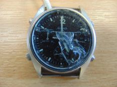 Seiko Gen 1 Pilots Chrono RAF Harrier Force Issue, Nato Marked Dated 1989, *** Glass Cracked ***