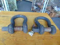 2 x BIG 11 ton Recovery D Shackles