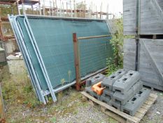 13 x Heras Fence Panels and feet