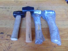 4 x New Unissued 1kg Lump Hammers