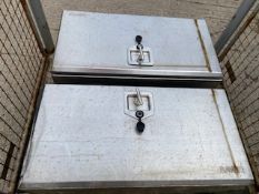 2 x Bawer Stainless Steel Vehicle Tool Boxes 2ft 8 ins x 1ft 3 ins x 1ft 3ins