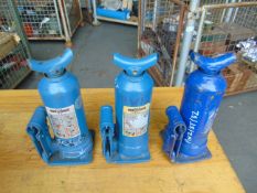 3x Weber 3 ton Hydraulic Jacks